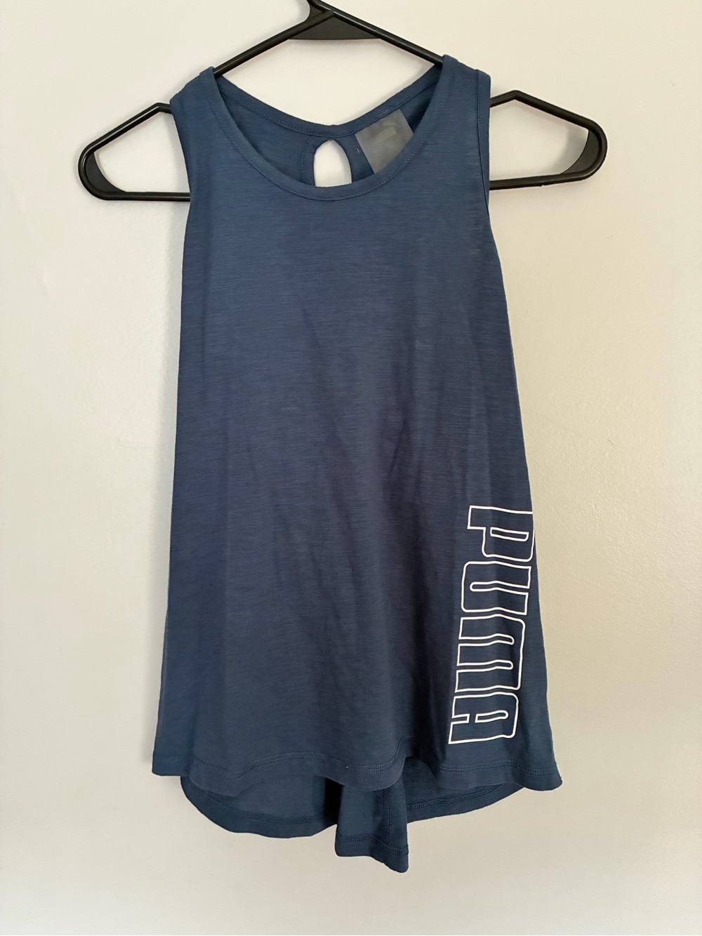 Puma Navy Blue Athletic Tank Top with Clear Logo Tag women’s medium